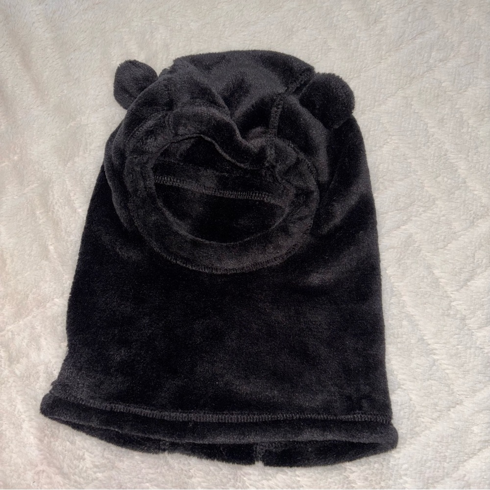 🐰 Black Fleece Hood with Ears